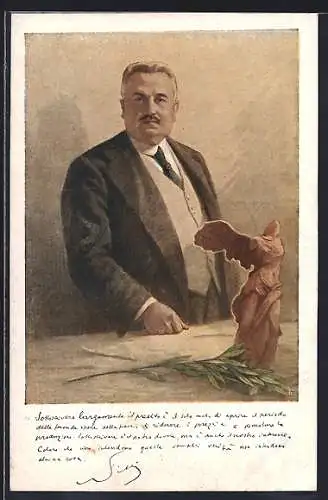 Künstler-AK Italienischer Politiker Francesco Nitti im Portrait