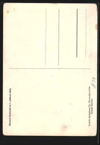 AK Portrait von Klement Gottwald, President der tschechischen Republik