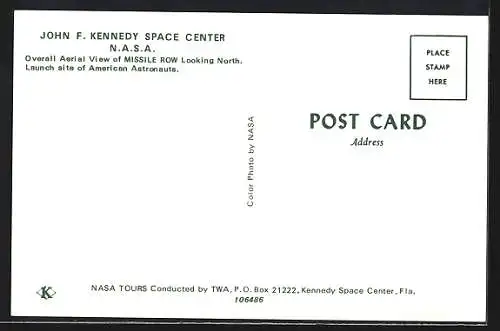 AK Merrit Island, FL, John F. Kennedy Space Center, N.A.S.A., Missile Row Looking North