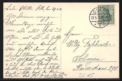 AK Köln a. Rh., Litfasssäule am Kaiser-Wilhelm-Ring