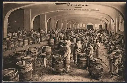 AK Moet et Chandon, Préparation de la Futaille pour les Vendanges