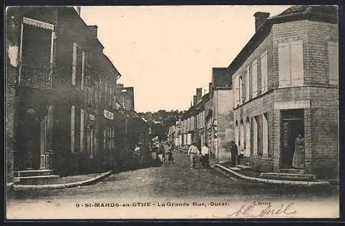 AK Saint-Mards-en-Othe, La Grande Rue, vue vers l`ouest