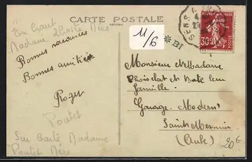 AK Rigny-le-Ferron, Rue Neuve avec habitants et chien devant les maisons