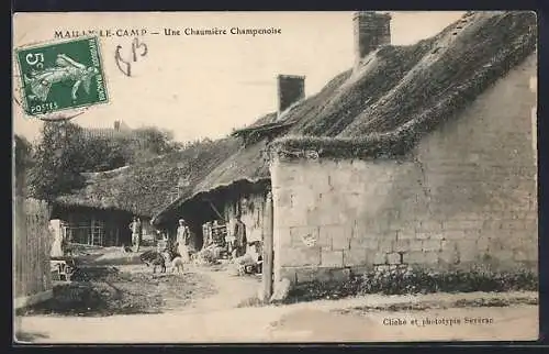 AK Mailly-le-Camp, Une Chaumière Champenoise