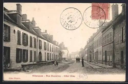 AK Villenauxe, Rue Duperrey, Hôtel Dieu