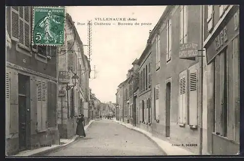 AK Villenauxe, Rue du Château et bureau de poste