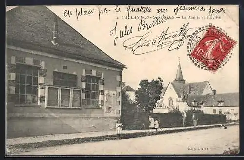 AK Vaillant-St-Georges, la Mairie et l`Église
