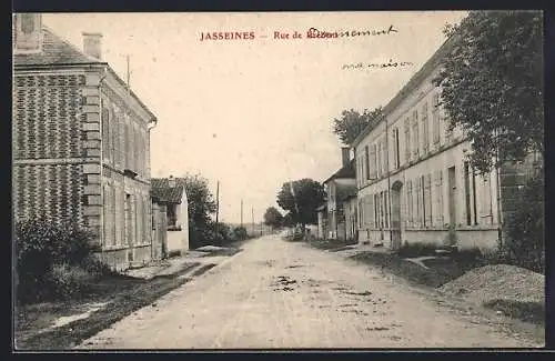 AK Jasseines, Rue de l`Église avec bâtiments résidentiels