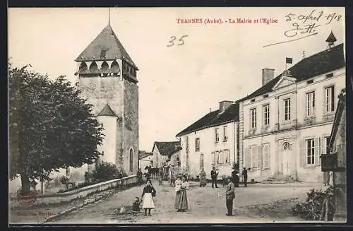 AK Trannes, La Mairie et l`Église