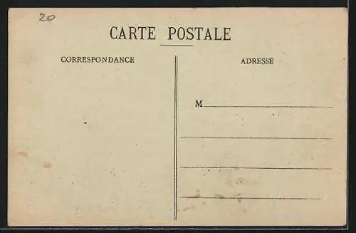 AK Lusigny, Vue prise de la Grande Rue