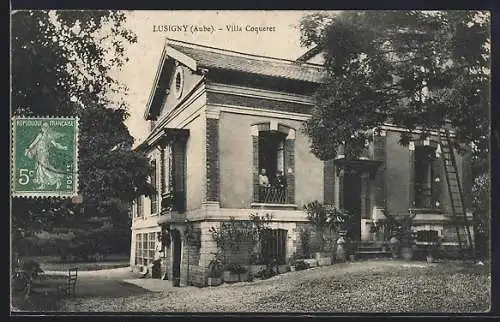 AK Lusigny, Villa Coqueret dans un cadre arboré