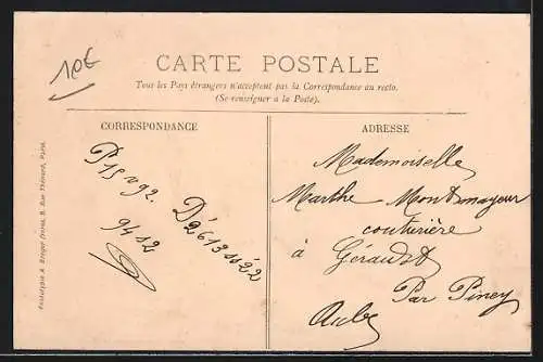 AK Lusigny, Rue conduisant à la Place