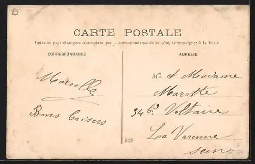 AK Boissy-Saint-Léger, Collage de vues pittoresques et architecturales en éventail