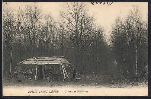 AK Boissy-Saint-Léger, Cabane de bûcherons dans la forêt