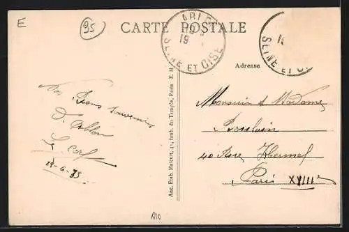 AK Ablon, l`écluse sur la Seine avec vue sur le paysage fluvial