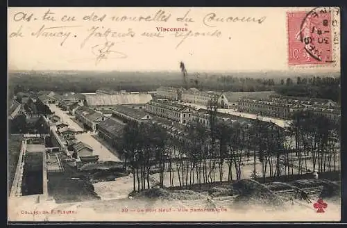 AK Vincennes, Le Fort Neuf, Vue panoramique des bâtiments militaires