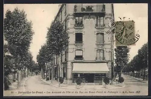 AK Joinville-le-Pont, Les Avenues de l`Ile et du Bac au Rond-Point de Polangis