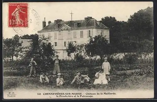 AK Chennevières-sur-Marne, Château de la Maillarde, le Presbytère et le Patronage