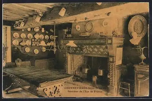 AK Chennevières-sur-Marne, Intérieur de l`Écu de France