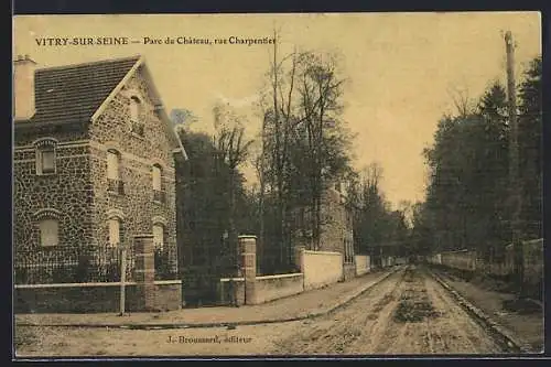 AK Vitry-sur-Seine, Parc de Château, rue Charpentier