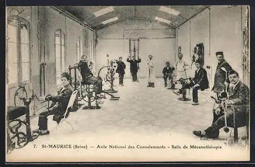 AK St-Maurice, Asile National des Convalescents, Salle de Mécanothérapie