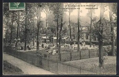 AK Saint-Maurice, Terrasse sur le Pré à La Baignade