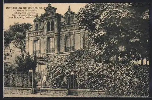 AK Saint-Maurice, Institution de jeunes filles, avenue de Gravelle et rue Pocero