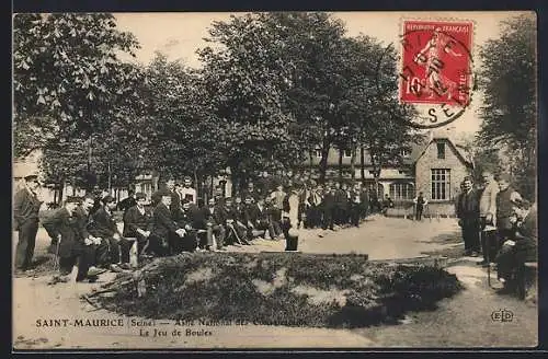 AK Saint-Maurice, Le Jeu de Boules à l`Asile National des Convalescents