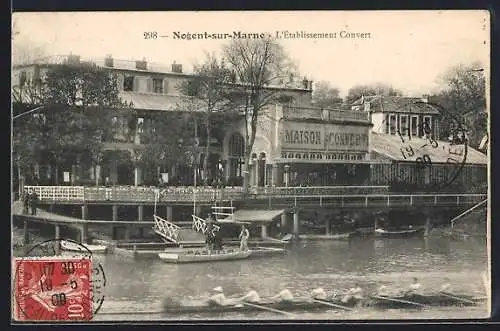 AK Nogent-sur-Marne, L`Établissement Conret et la rivière animée