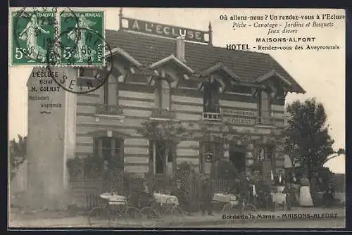 AK Maisons-Alfort, Hôtel et Restaurant à l`Écluse sur les bords de la Marne
