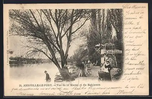 AK Joinville-le-Pont, Vue de la Marne et du Robinson