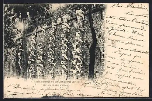 AK Joinville, École normale de gymnastique, section au mur d`assaut