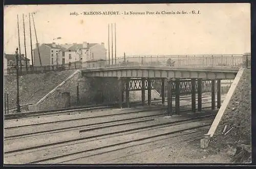AK Maisons-Alfort, Le Nouveau Pont du Chemin de fer
