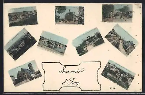 AK Ivry, Souvenir d`Ivry avec vues multiples