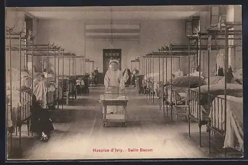 AK Ivry-sur-Seine, Intérieur de l`Hospice d`Ivry, Salle Bacon