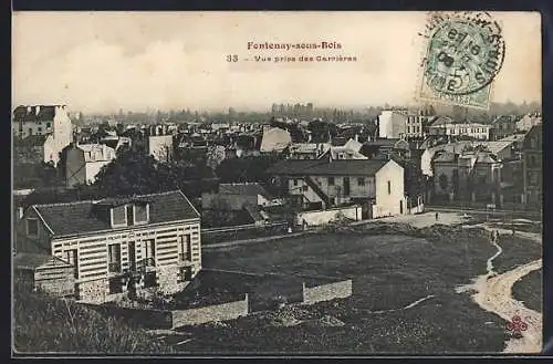 AK Fontenay-sous-Bois, Vue prise des Carrières
