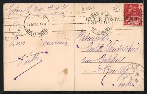 AK Fontenay-sous-Bois, Pensionnat de Demoiselles, vue d`ensemble