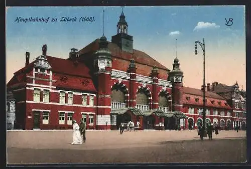 AK Lübeck, Partie am Hauptbahnhof