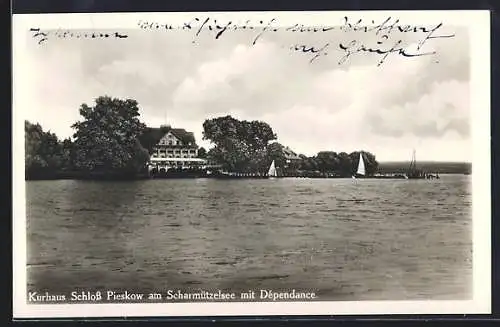 AK Pieskow /Scharmützelsee, Kurhaus Schloss Pieskow mit Dépendance