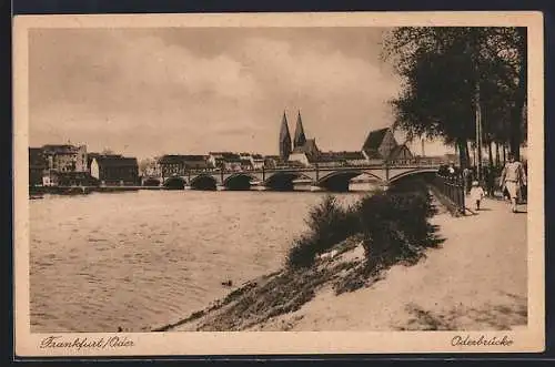 AK Frankfurt /Oder, Blick auf die Oderbrücke