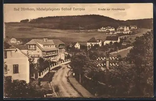 AK Bad Dürrheim, Blick in die Strasse zur Hirschhalde