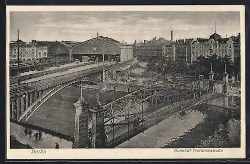 AK Berlin, Bahnhof Friedrichstrasse