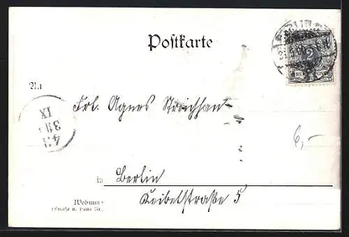 AK Berlin, Jannowitzbrücke mit Eisenbahn