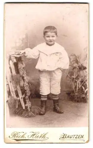 Fotografie Rich. Huth, Bautzen, Gickelsberg, Porträt eines Jungen