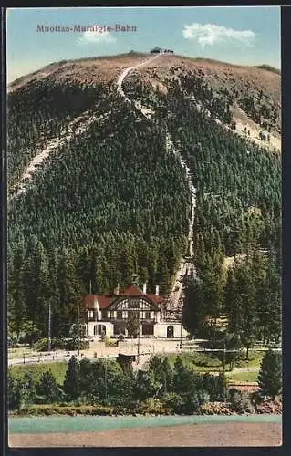 AK Muottas-Muraigle, Bergbahn mit Panorama