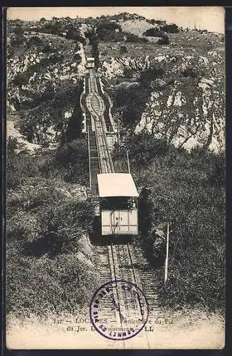 AK Lourdes, Funiculaire du Pic du Jer, Le Croisement