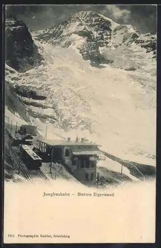 AK Jungfraubahn, Station Eigerwand mit Restaurant