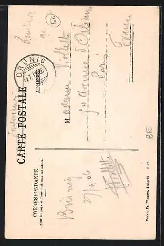 AK Brünig, Passhöhe mit Bergbahn