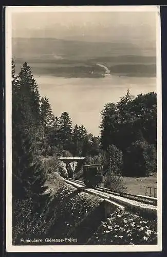 AK Gléresse-Prêles, Funiculaire, Bergbahn