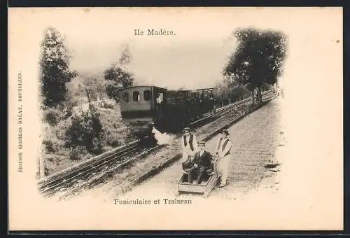 AK Ile Madère, Funiculaire et Trainau, Bergbahn